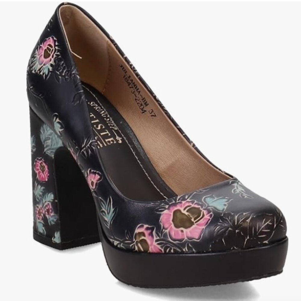 Julianna Heels by L'Artiste, Black, Size 39